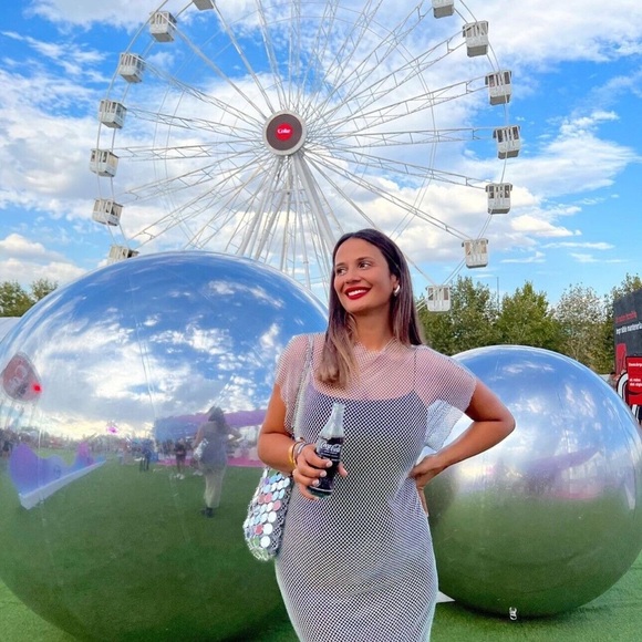 NWT Zara Silver Mesh Midi Dress - Picture 9 of 10